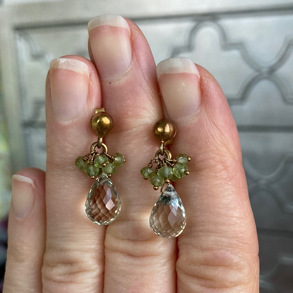 Green Fluorite Post Earrings